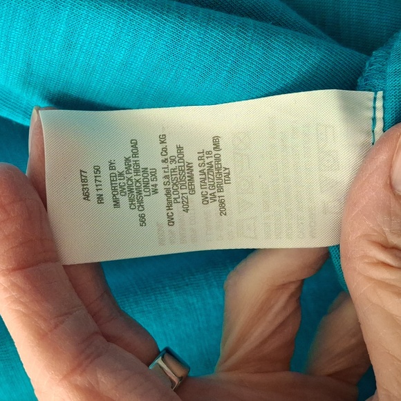 Belle Kim Gravel Top in Teal XL - Picture 10 of 10